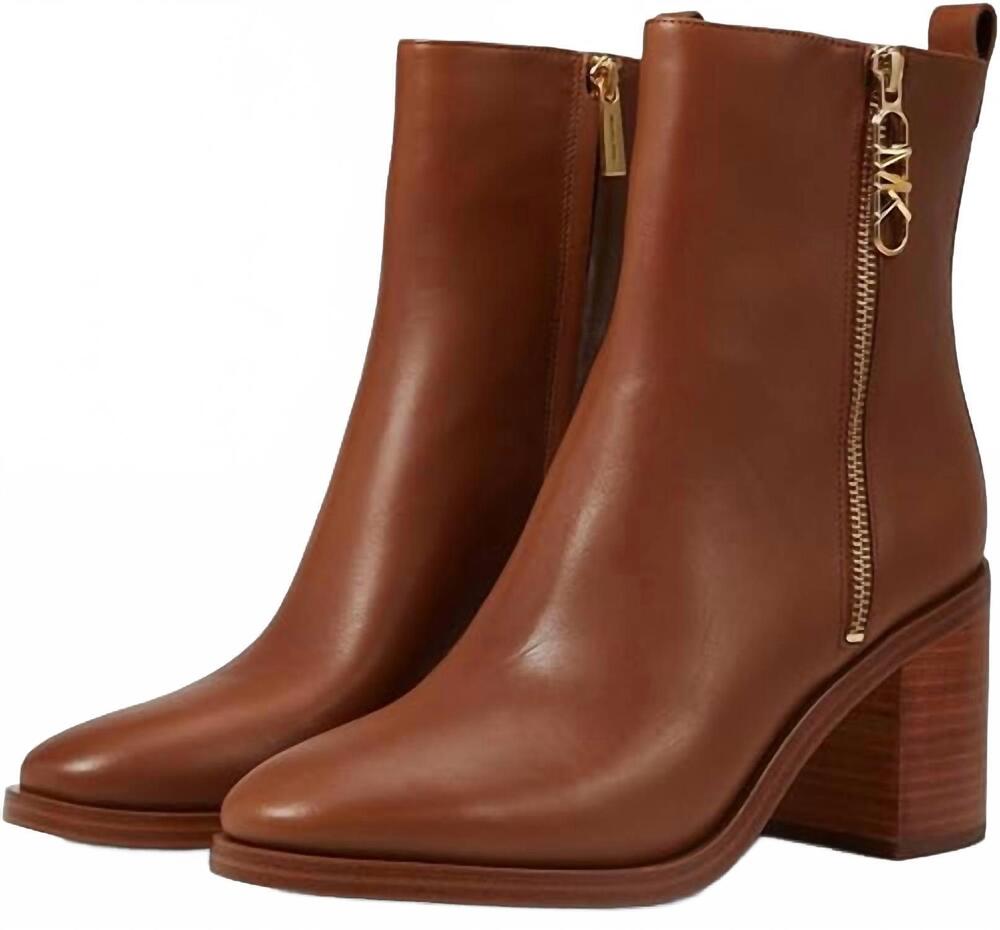 NEW MICHAEL KORS women's regan mid bootie in luggage